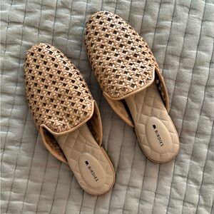 Birdies Women's Tan Woven Slip-On Shoes